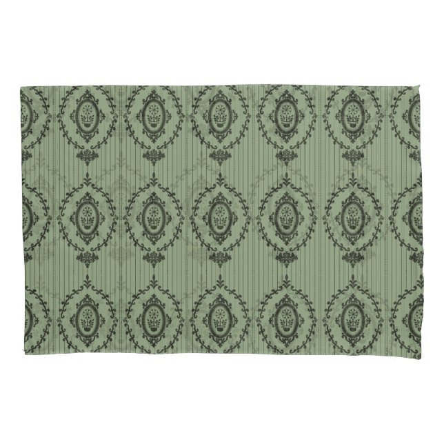 Papel de Parede Barroco em Verde (Frente-Esquerda)
