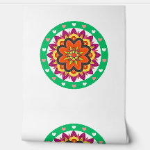 Papel de parede com desenho de mandala