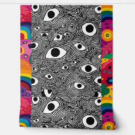 Papel de Parede com Padrão de Olho Psicodélico - I