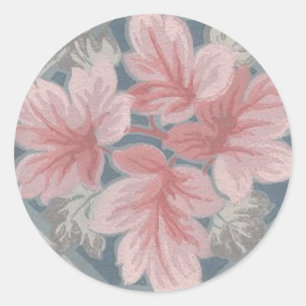 Papel de parede cor-de-rosa & azul - etiqueta