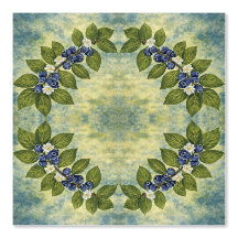 Papel de Parede Coroa de Mirtilo Vintage