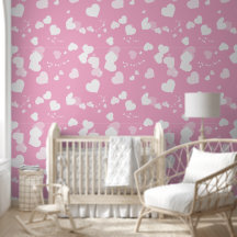 Papel de parede de corações de amor brancos bonito