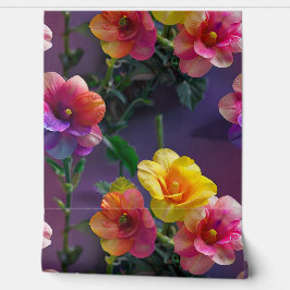 Papel de parede de flores 3D