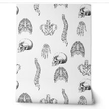 Papel de parede de padrão do esqueleto humano