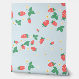 Papel de Parede Flor de Morango Miniatura