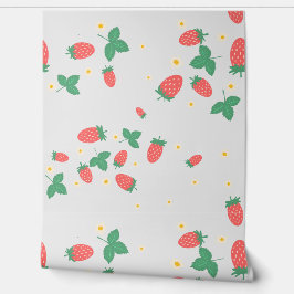 Papel de Parede Flor de Morango Miniatura