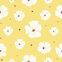 Papel De Parede Floral Branco E Limão