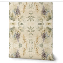 Papel de Parede Floral de Uva - Padrão Botânico Vi