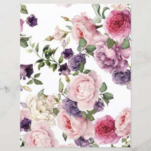 Papel de parede floral para Artesanatos e Artes