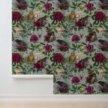 Papel de Parede Floresta Encantada Azul Temperamen