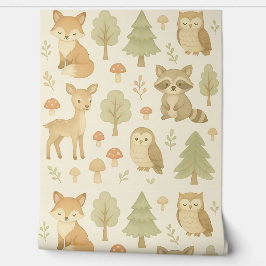 Papel de Parede Infantil Animais da Floresta Capri