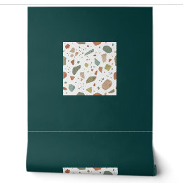 Papel de Parede Liso com Padrão de Terrazzo Clássi