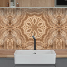 Papel de parede roseta esculpida em madeira