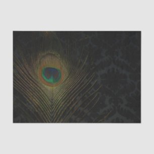 Papel de parede vitoriano negro e pavão