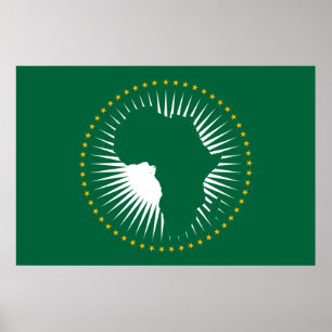 Papel de Poster de bandeira da União Africana