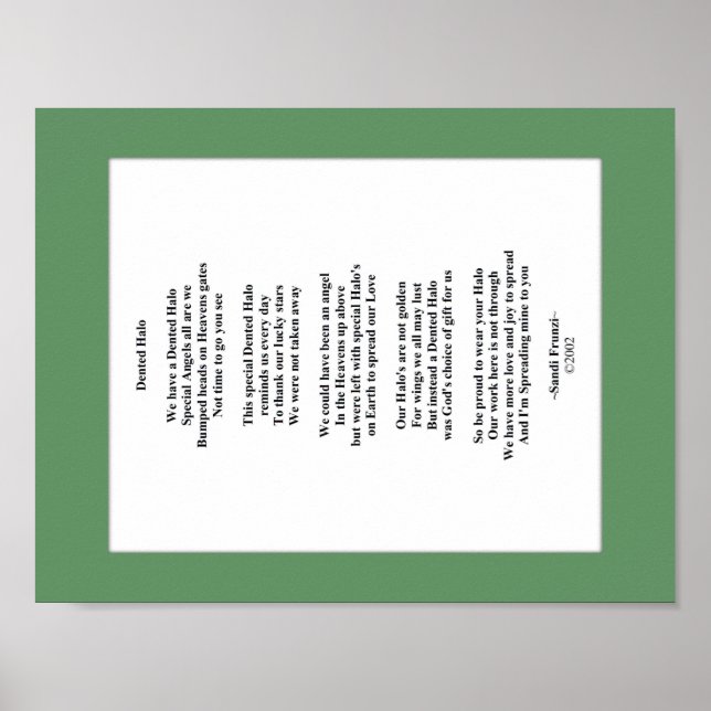 Papel de Poster Halo Poem 8,5 X 11 (Matte) Endenta (Frente)