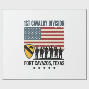 Papel De Presente 1ª Divisão de Cavalaria Fort Hood Camisa Militar V