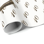 Papel De Presente 10º Aniversário do Casamento de Tin no Aniversário<br><div class="desc">10º aniversário Tin Wedding Anniversário 10 Anos 10º Aniversário 10º Aniversário Número 10 Tipografia Dourada Espetacular Papel Espetáculo Espetáculo,  pode-se mudar a cor de fundo branca</div>