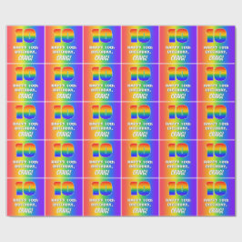 Papel De Presente 10º aniversário: Padrão Divertido e Colorido do Ar