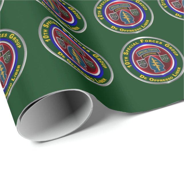 Papel De Presente 10º Grupo de Forças Especiais Aerotransportado (Ponta do rolo)