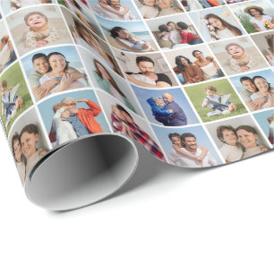 Papel De Presente 16 Colagem de Fotos - A Cor De Fundo Pode Ser Alte
