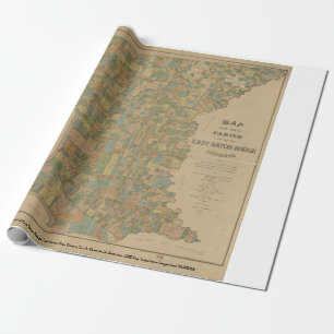 Papel De Presente 1895 Mapa da Paróquia de East Baton Rouge, La
