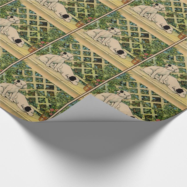 Papel De Presente 1914 dois cães curiosos (Ponta)
