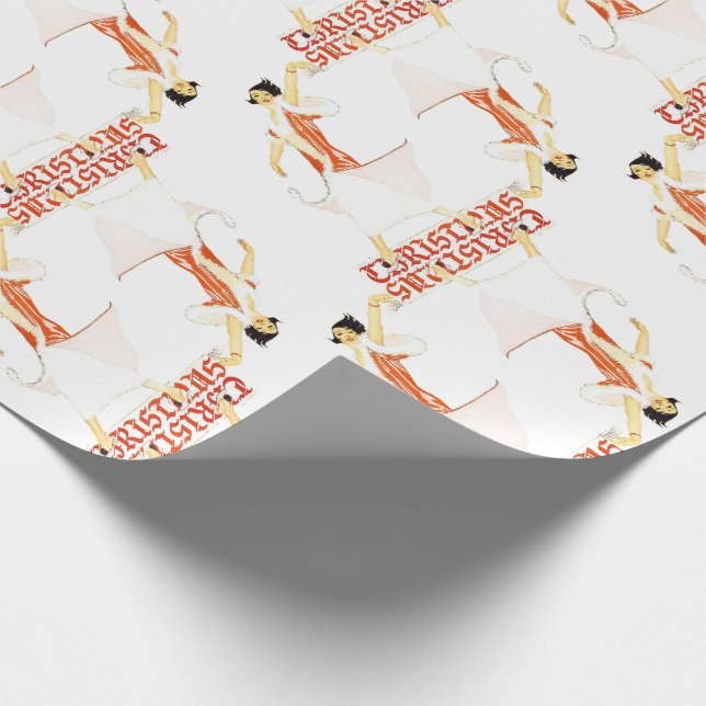 Papel De Presente 1920 Flapper Natal (Ponta)