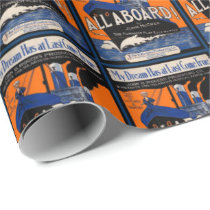 Papel De Presente 1921 All Aboard sheet music impressão