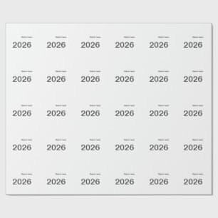 Papel De Presente 2026 2027 2028 nome título aqui ano letra negrito
