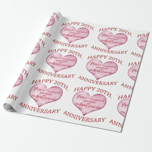 Papel De Presente 20o. Aniversário