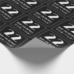 Papel De Presente 22º Aniversário - Art Deco Inspirou "22", Nome