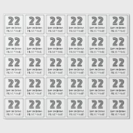 Papel De Presente 22.º Aniversário: Art Deco Estilo Inspirado "22" +