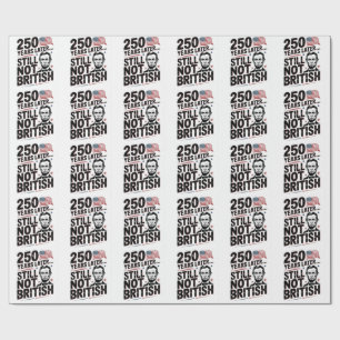 Papel De Presente 250 anos depois ainda não britânico 4 de julho EUA