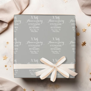 Papel De Presente 25 ou Outro Aniversário de Casamento Personalizado