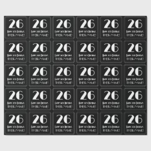 Papel De Presente 26.º aniversário - Art Deco Inspirou o "26", Nom