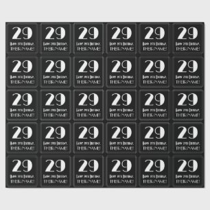 Papel De Presente 29.º aniversário - Art Deco Inspirou o "29", nom
