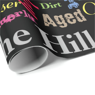 Papel De Presente 30 Feliz aniversário em estilo Grafite