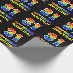 Papel De Presente 31º aniversário: Negrito, Divertido, Simples, Arco