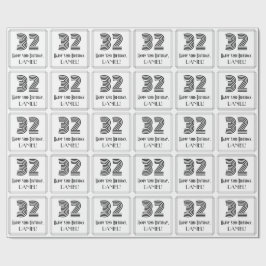 Papel De Presente 32.º Aniversário: Art Deco Estilo Inspirado "32" +