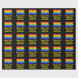 Papel De Presente 35º aniversário: Divertido e Colorido Arco-Íris In