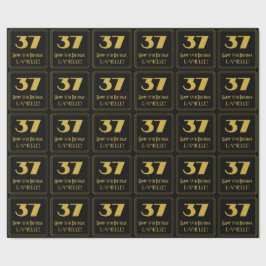 Papel De Presente 37.º aniversário - Art Deco Inspirou "37" & Nome