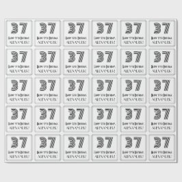 Papel De Presente 37.o aniversário: Art Deco Inspirated Style "37" +