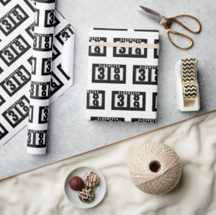 Papel De Presente 39º Aniversário Odometer