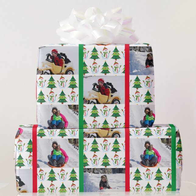 Papel De Presente 3 Modelo de Foto Molho de Neve Crianças Divertidas (Criador carregado)