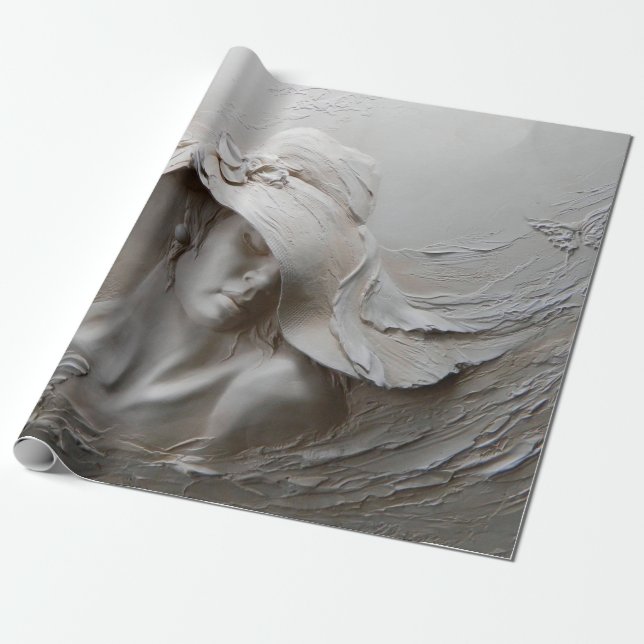 Papel De Presente 3d ilusão mural de parede 3d,fundo,arte,mural,flo (Desenrolado)