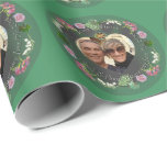 Papel De Presente 4º aniversário de Fruta e Floral  Foto<br><div class="desc">Se você está procurando por aquele invólucro único com um quadro original,  fruta e floral para o seu 4º aniversário de casamento,  então talvez você tenha encontrado com meus próprios gráficos no papel de embrulhamento do Zazzle!</div>