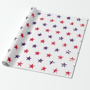 Papel De Presente 4º de julho Stars Grunge Abstrato Seamless Pattern