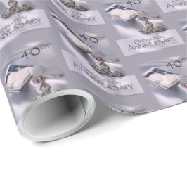 Papel De Presente 40ª Ordenação Parabéns de Aniversário, Hosts