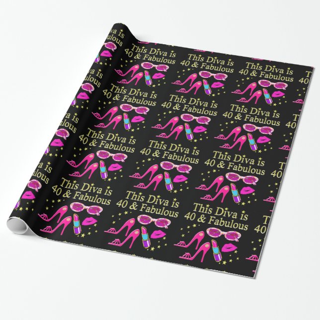 PAPEL DE PRESENTE 40 ANOS DE IDADE E DIVA FABULOSA (Desenrolado)